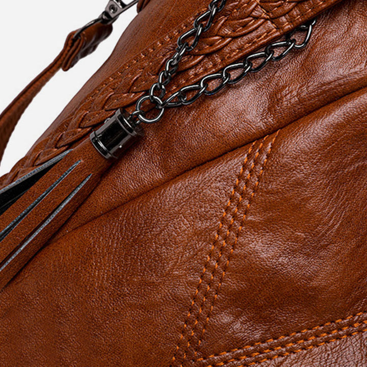 Retro gewebte Muster Tote Quaste Umhängetasche für Frauen Pendler