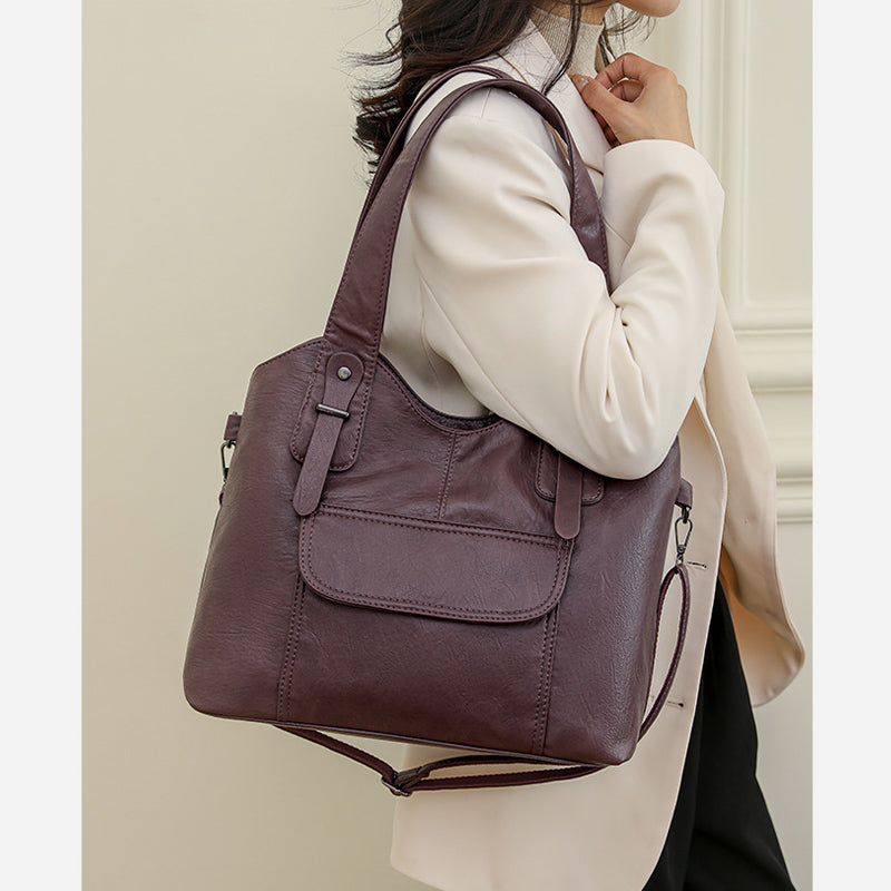 Leichte Tote Abnehmbarer Riemen Leder Unterarm Tasche Für Frauen Pendler