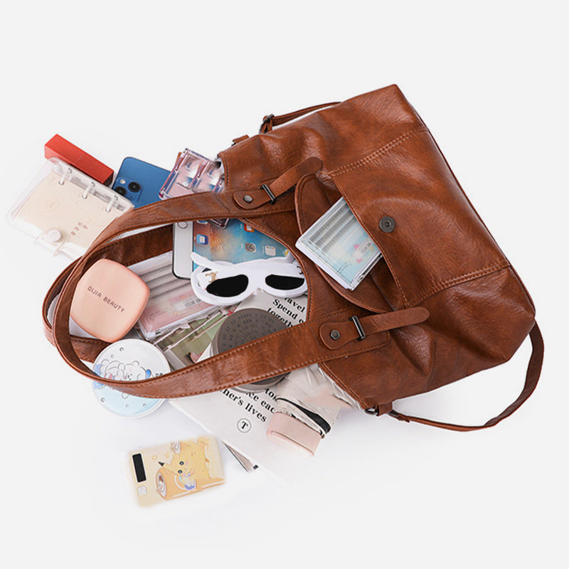 Leichte Tote Abnehmbarer Riemen Leder Unterarm Tasche Für Frauen Pendler