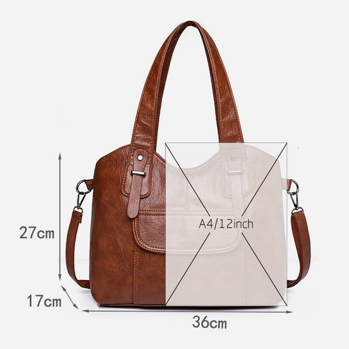 Leichte Tote Abnehmbarer Riemen Leder Unterarm Tasche Für Frauen Pendler