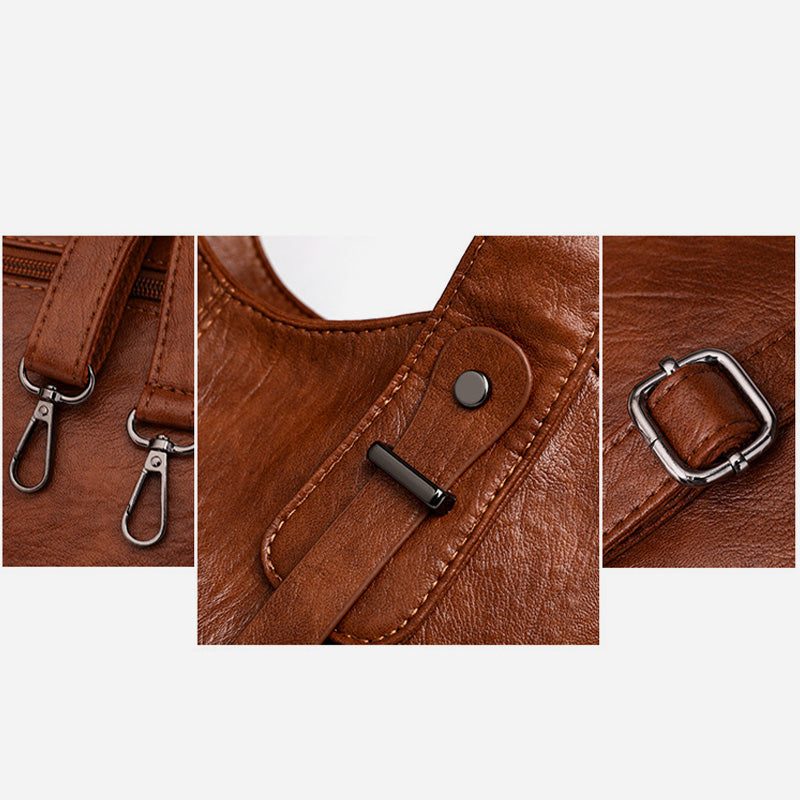 Leichte Tote Abnehmbarer Riemen Leder Unterarm Tasche Für Frauen Pendler