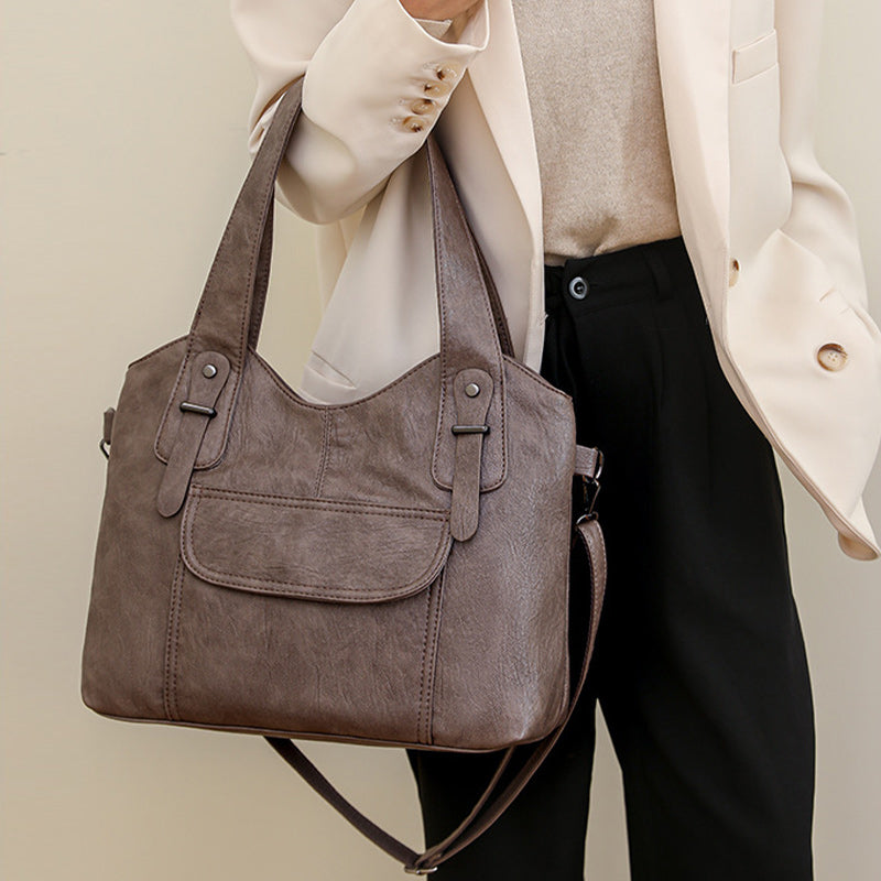 Leichte Tote Abnehmbarer Riemen Leder Unterarm Tasche Für Frauen Pendler