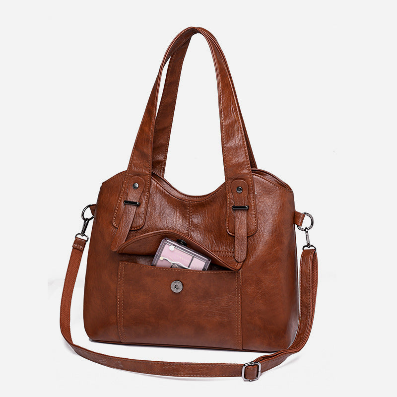 Leichte Tote Abnehmbarer Riemen Leder Unterarm Tasche Für Frauen Pendler