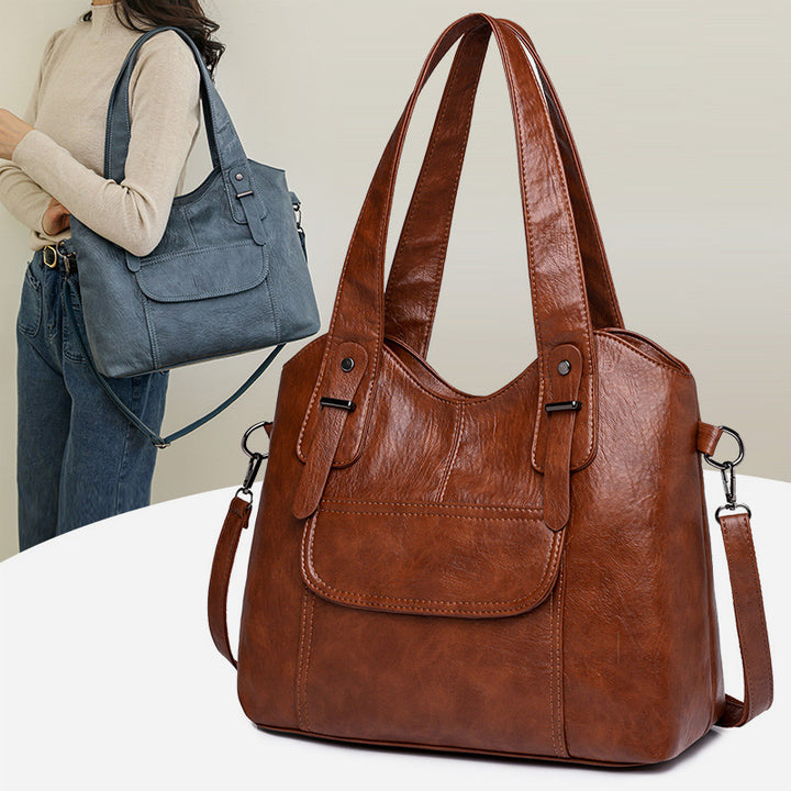 Leichte Tote Abnehmbarer Riemen Leder Unterarm Tasche Für Frauen Pendler