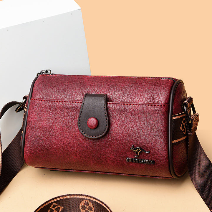 Retro Lady Unterarm Tasche Breiter Riemen Einfache Frauen Umhängetasche