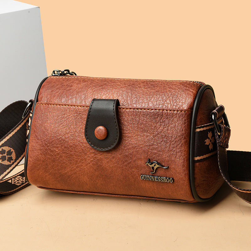 Retro Lady Unterarm Tasche Breiter Riemen Einfache Frauen Umhängetasche