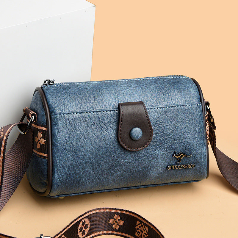 Retro Lady Unterarm Tasche Breiter Riemen Einfache Frauen Umhängetasche