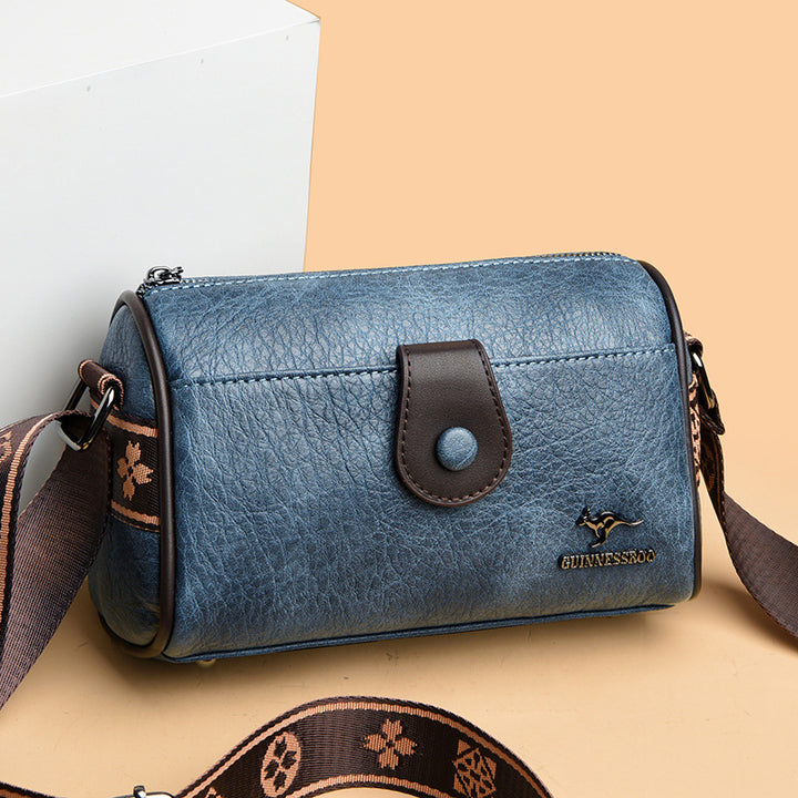 Retro Lady Unterarm Tasche Breiter Riemen Einfache Frauen Umhängetasche