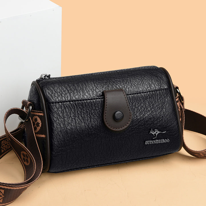 Retro Lady Unterarm Tasche Breiter Riemen Einfache Frauen Umhängetasche