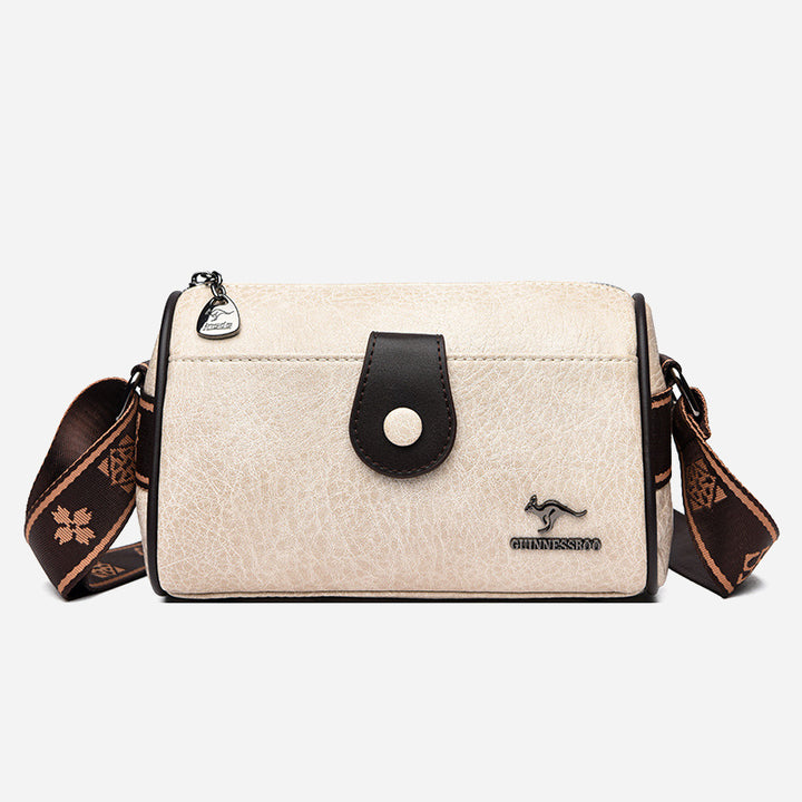 Retro Lady Unterarm Tasche Breiter Riemen Einfache Frauen Umhängetasche