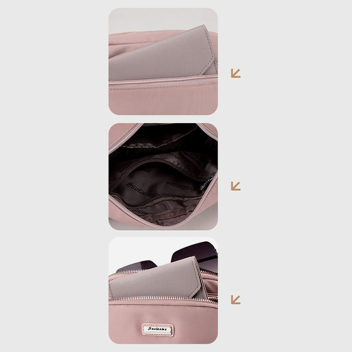 Minimalistische Hüfttasche mit drei Fächern für Damen, tragbare Umhängetasche