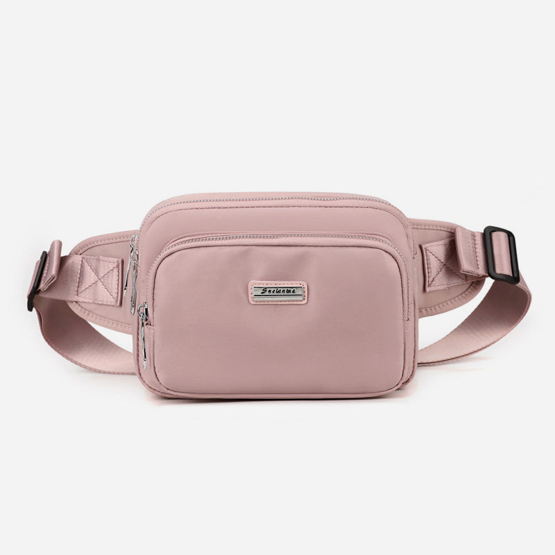 Minimalistische Hüfttasche mit drei Fächern für Damen, tragbare Umhängetasche