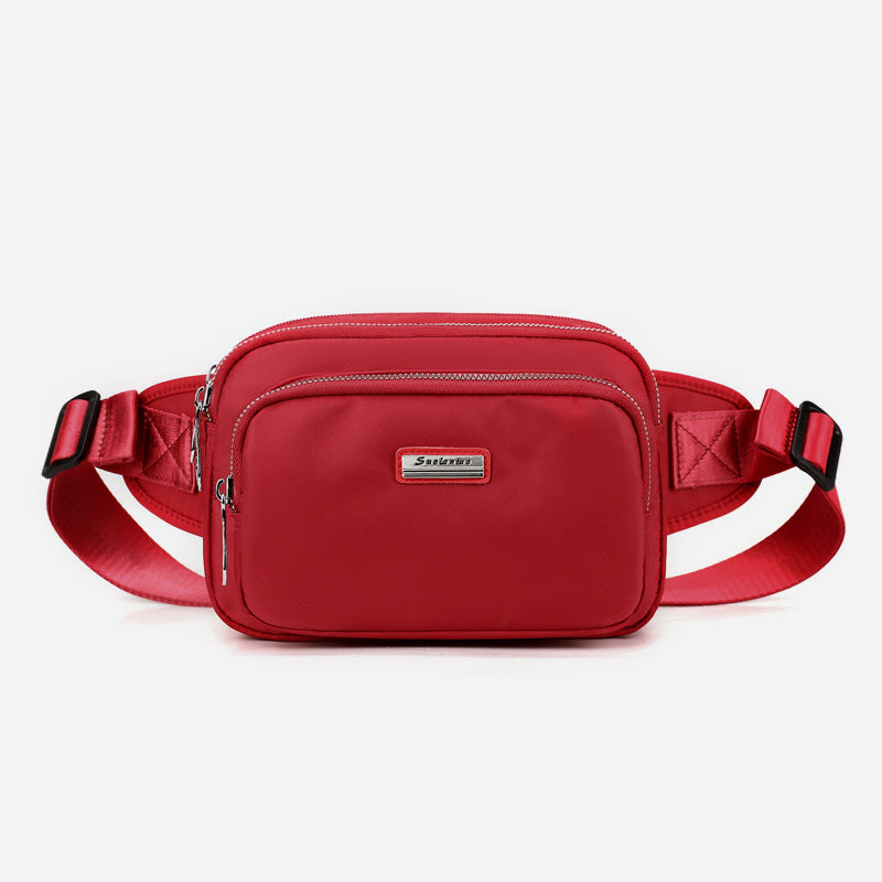 Minimalistische Hüfttasche mit drei Fächern für Damen, tragbare Umhängetasche