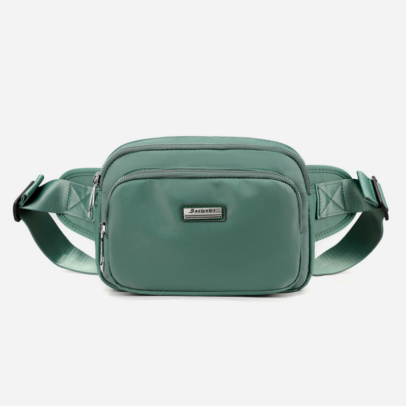 Minimalistische Hüfttasche mit drei Fächern für Damen, tragbare Umhängetasche