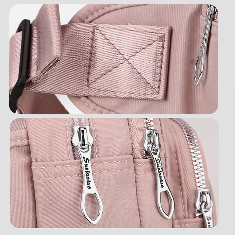 Minimalistische Hüfttasche mit drei Fächern für Damen, tragbare Umhängetasche