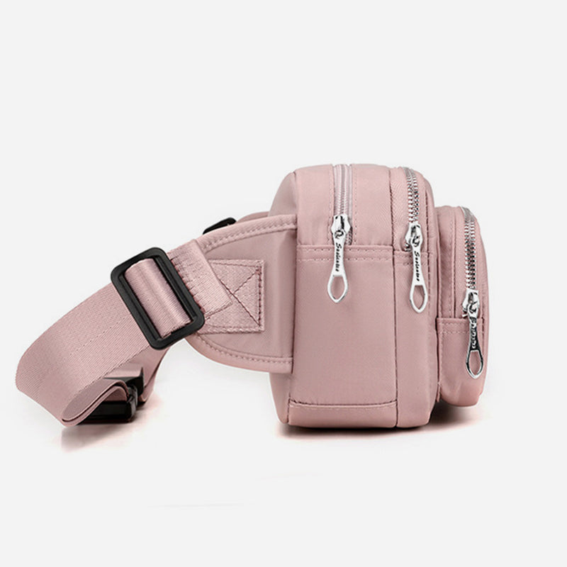 Minimalistische Hüfttasche mit drei Fächern für Damen, tragbare Umhängetasche