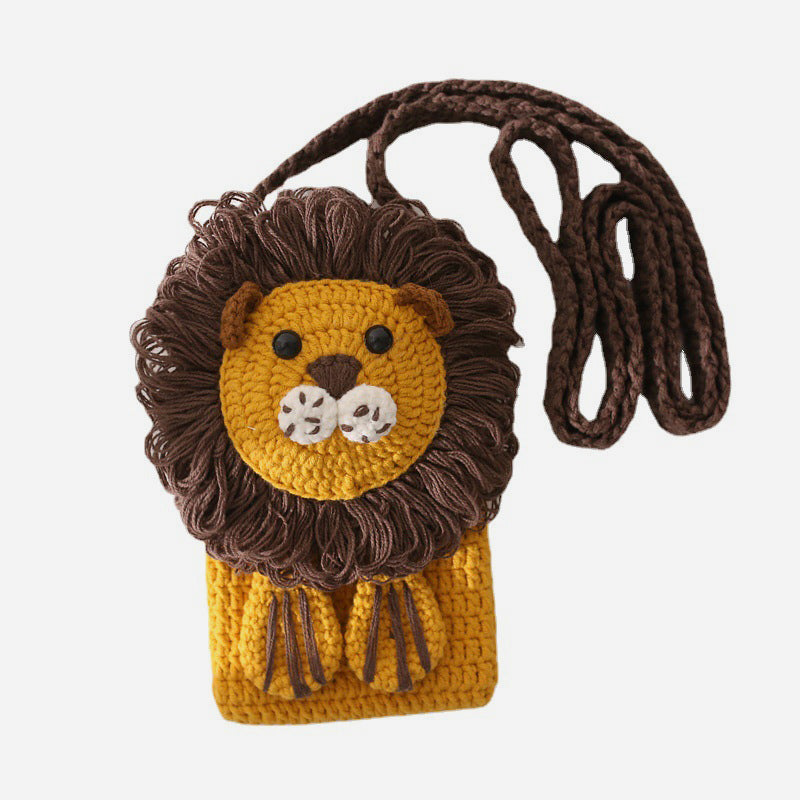 Cartoon-Löwe-Telefontasche, süße Umhängetasche für Damen