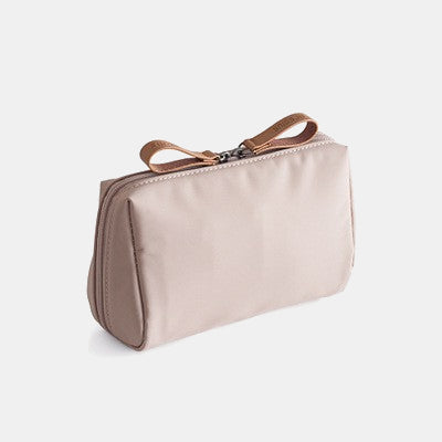Kleine Make-up-Tasche für Frauen, Lippenstift-Kosmetiktasche mit Doppelreißverschluss