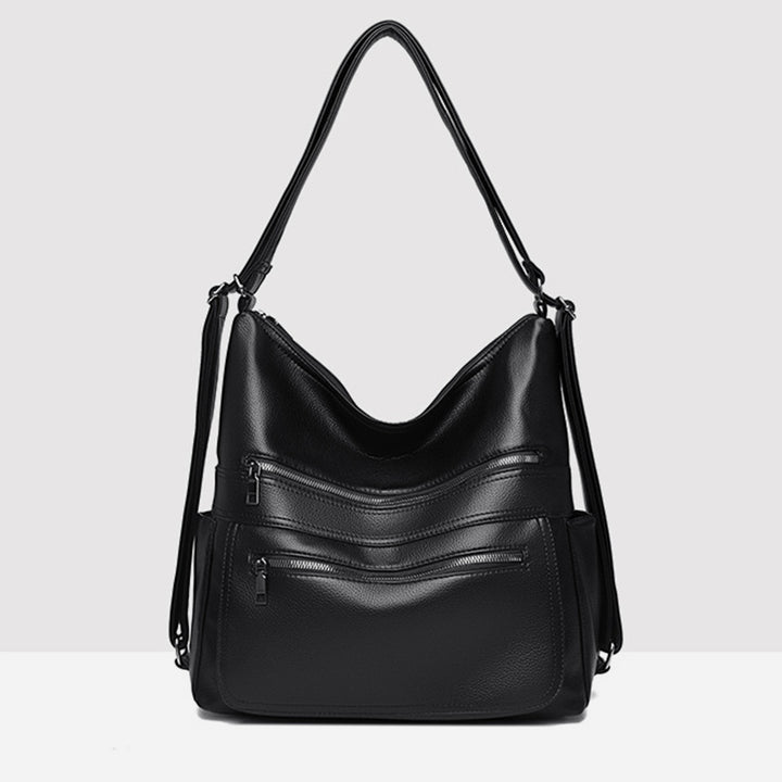 Multifunktionaler großer Business-Lederrucksack für Damen, umwandelbar