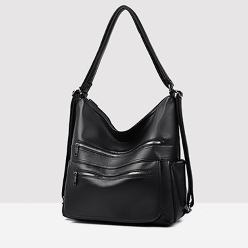 Multifunktionaler großer Business-Lederrucksack für Damen, umwandelbar