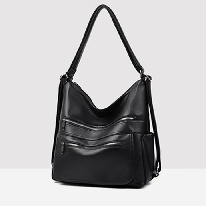 Multifunktionaler großer Business-Lederrucksack für Damen, umwandelbar