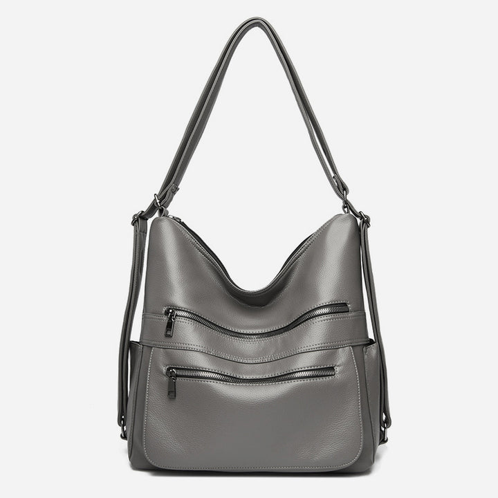 Multifunktionaler großer Business-Lederrucksack für Damen, umwandelbar
