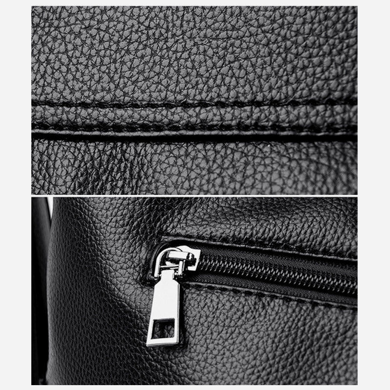 Multifunktionaler großer Business-Lederrucksack für Damen, umwandelbar