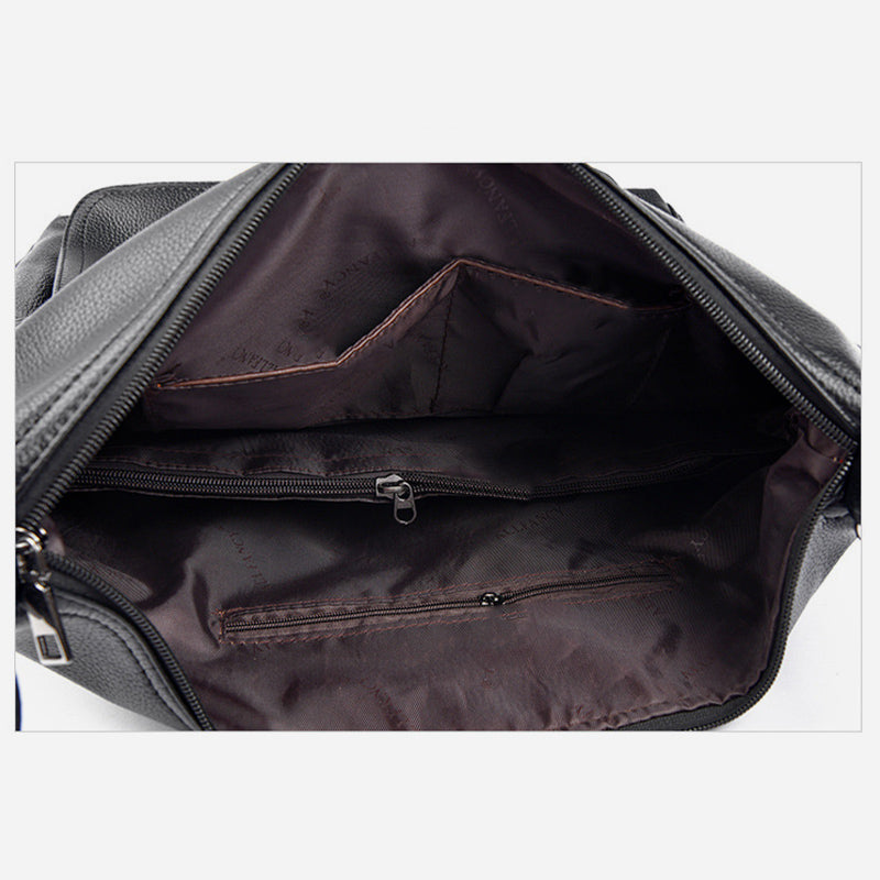 Multifunktionaler großer Business-Lederrucksack für Damen, umwandelbar