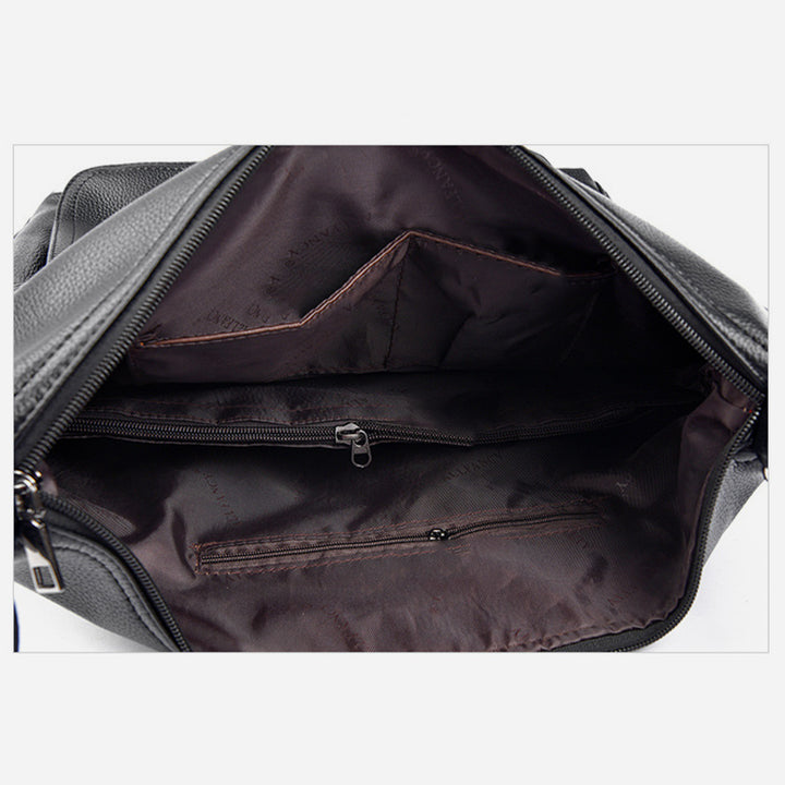 Multifunktionaler großer Business-Lederrucksack für Damen, umwandelbar