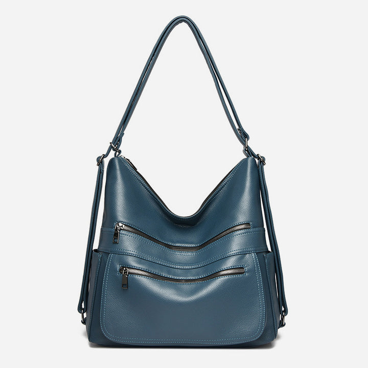 Multifunktionaler großer Business-Lederrucksack für Damen, umwandelbar