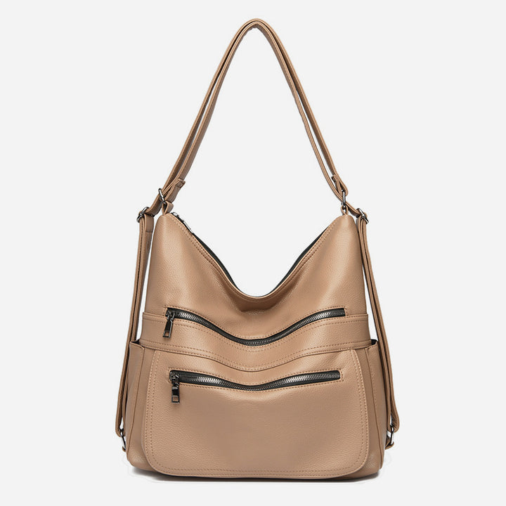 Multifunktionaler großer Business-Lederrucksack für Damen, umwandelbar