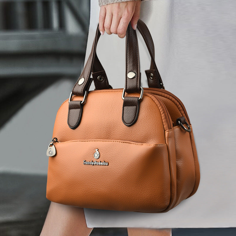 Dreifach-Pendler-Handtasche für Damen, minimalistische Umhängetasche