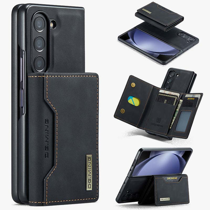Samsung Fold Magnetkartenetui Schützende Leder-Telefonhülle