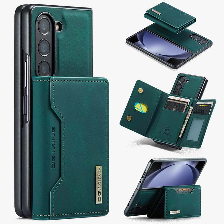 Samsung Fold Magnetkartenetui Schützende Leder-Telefonhülle