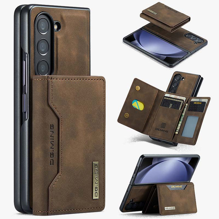 Samsung Fold Magnetkartenetui Schützende Leder-Telefonhülle