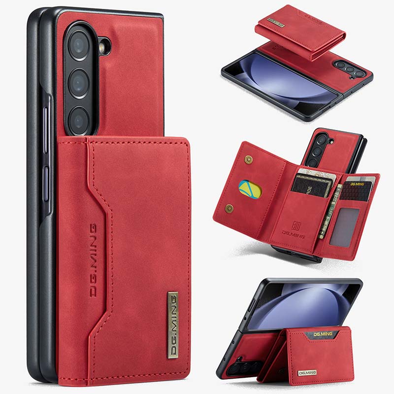 Samsung Fold Magnetkartenetui Schützende Leder-Telefonhülle