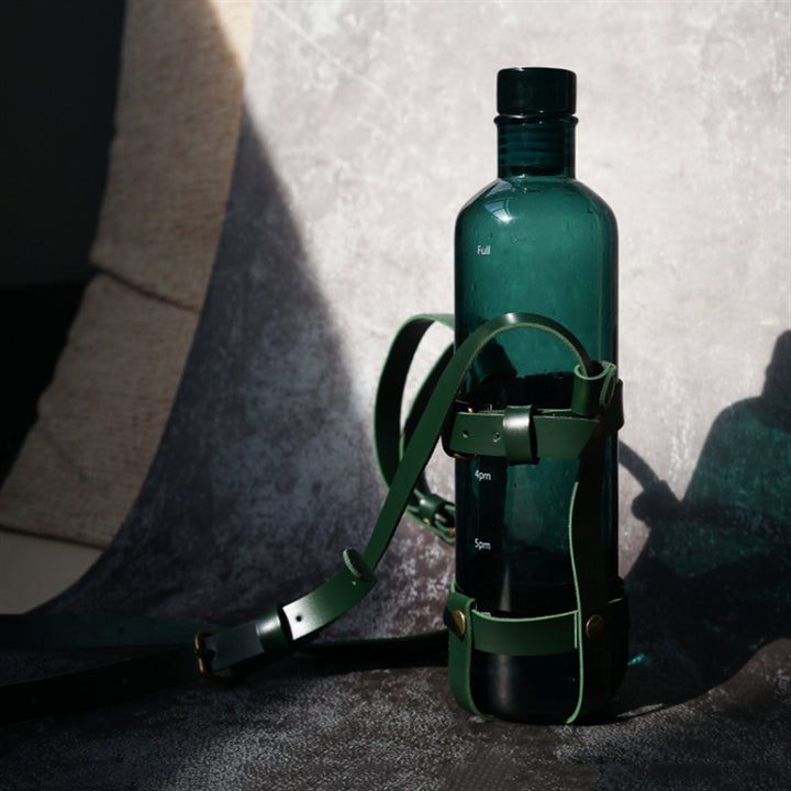 Riemenbecher-Set für Outdoor-Crossbody-Flaschenhülle aus Leder