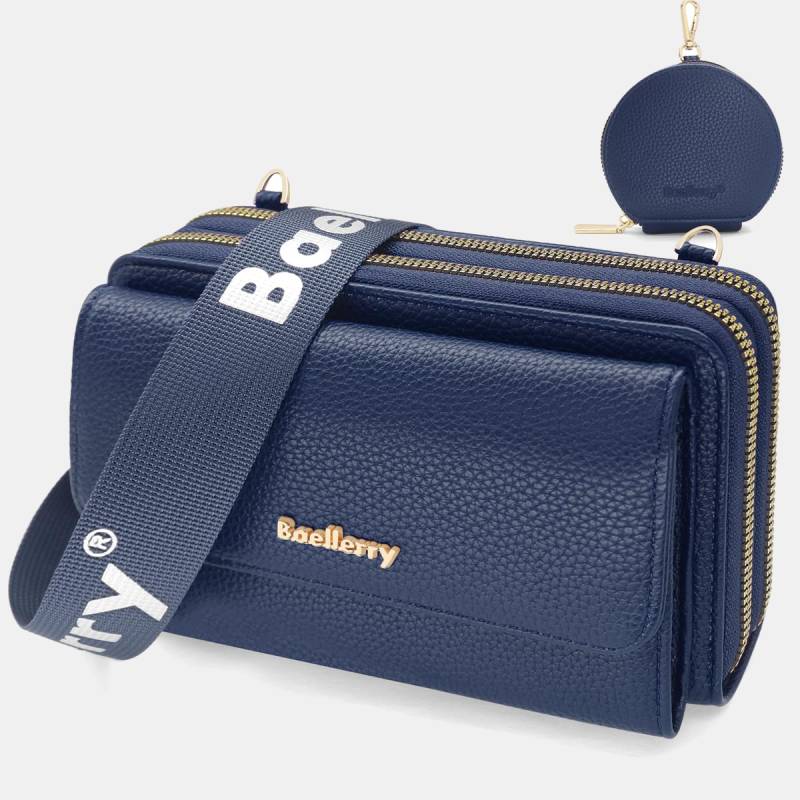 2 Pcs Telefon Tasche Geldbörse Faux Leder Frauen Umhängetasche Brieftasche