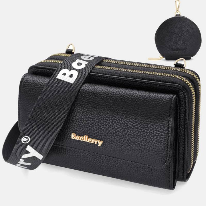 2 Pcs Telefon Tasche Geldbörse Faux Leder Frauen Umhängetasche Brieftasche