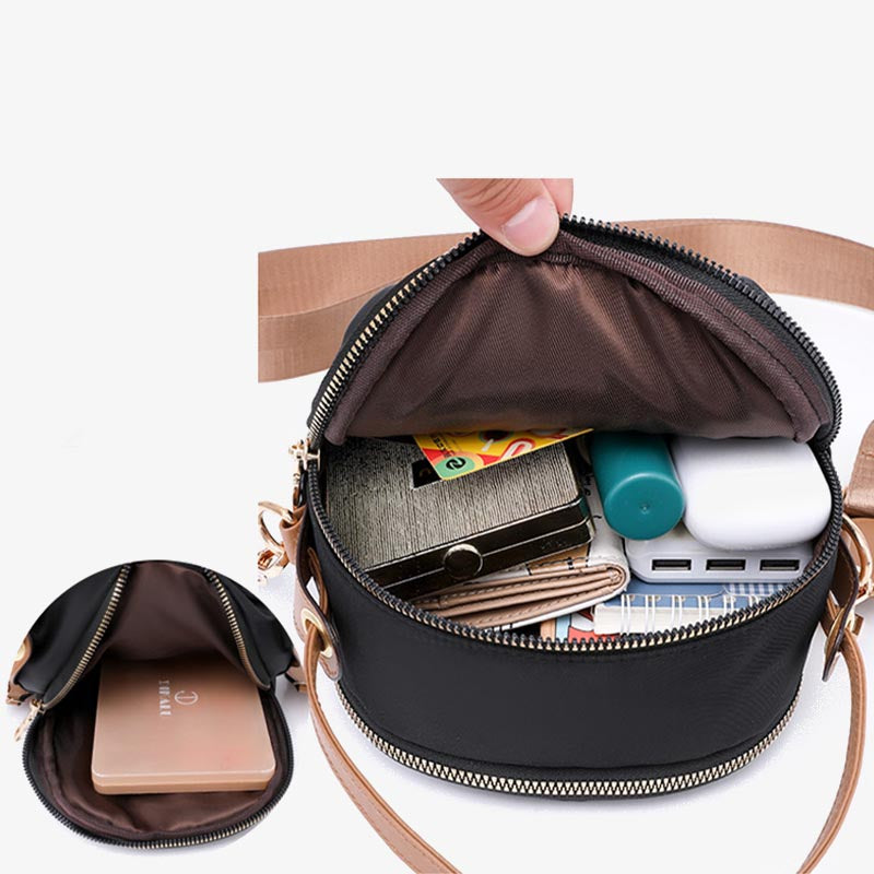 Oxford-Handytasche mit Eichhörnchen-Stickerei für Damen, leichte Umhängetasche