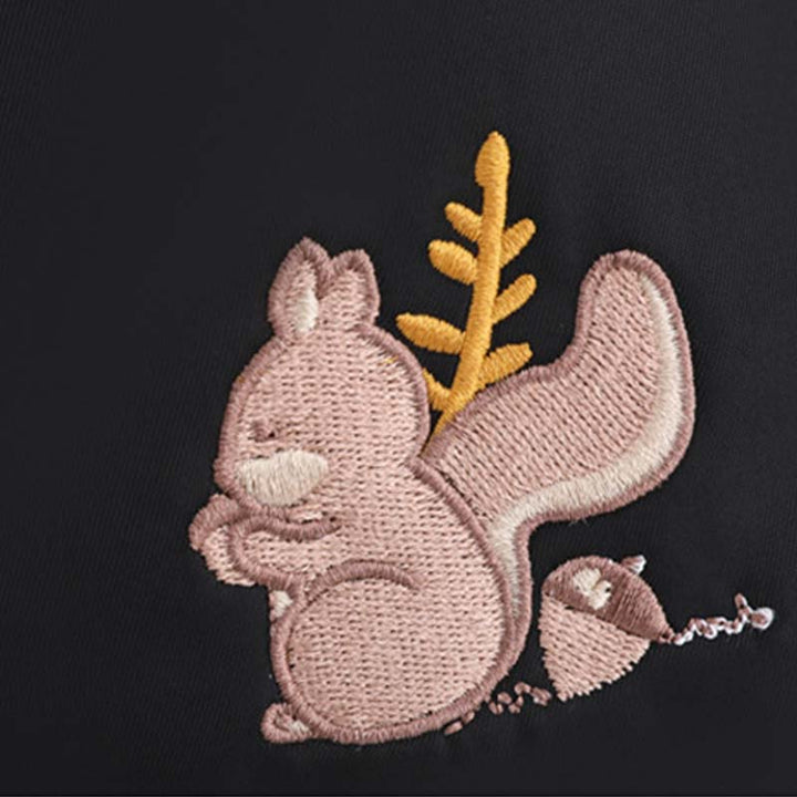 Brusttasche mit Cartoon-Eichhörnchen-Stickerei für Damen, Oxford-Umhängetasche