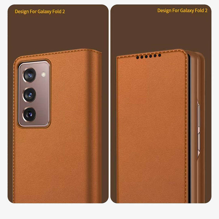 Samsung Z Fold 2/3/4/5/6 Geteilte Clamshell-Telefonhülle aus Leder - image 11
