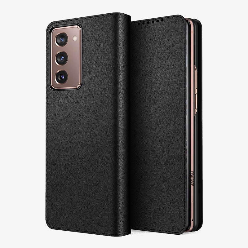 Samsung Z Fold 2/3/4/5/6 Geteilte Clamshell-Telefonhülle aus Leder