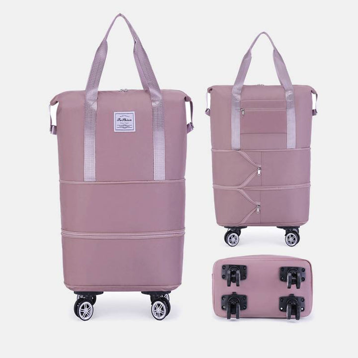 Erweiterbare Reisetasche mit abnehmbaren Rädern, große Einkaufstasche, Handtasche, Geldbörse