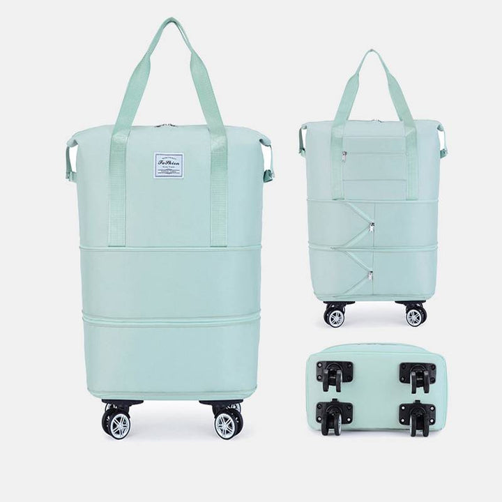 Erweiterbare Reisetasche mit abnehmbaren Rädern, große Einkaufstasche, Handtasche, Geldbörse