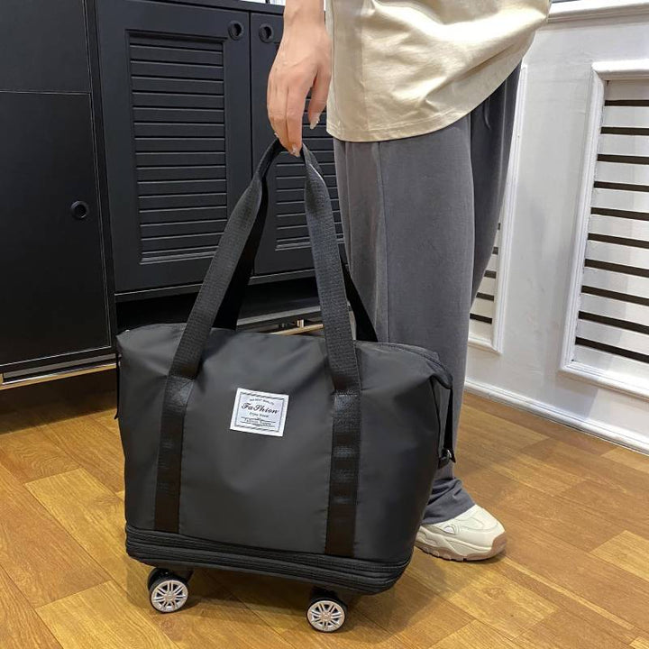 Erweiterbare Reisetasche mit abnehmbaren Rädern, große Einkaufstasche, Handtasche, Geldbörse