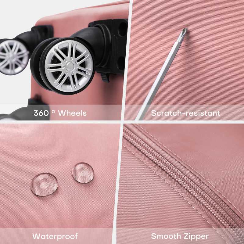 Erweiterbare Reisetasche mit abnehmbaren Rädern, große Einkaufstasche, Handtasche, Geldbörse