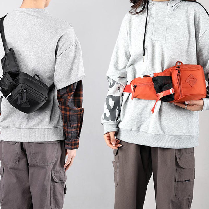 Multifunktionale Hüfttasche, Schultertasche für Damen und Herren, leichte Nylon-Geldbörsen