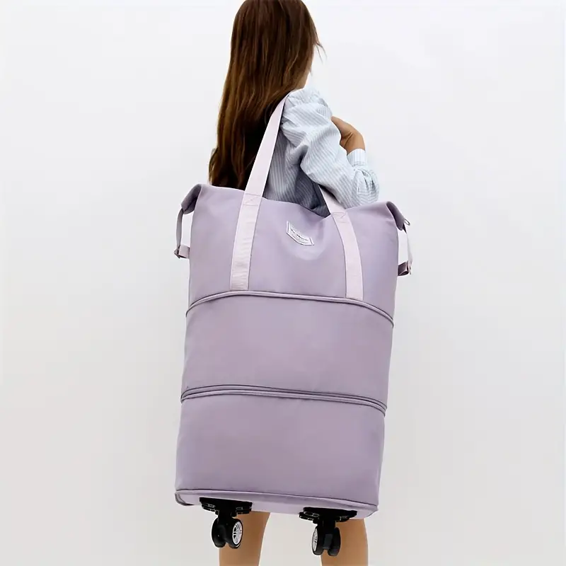 Erweiterbare Reisetasche mit abnehmbaren Rädern, große Einkaufstasche, Handtasche, Geldbörse