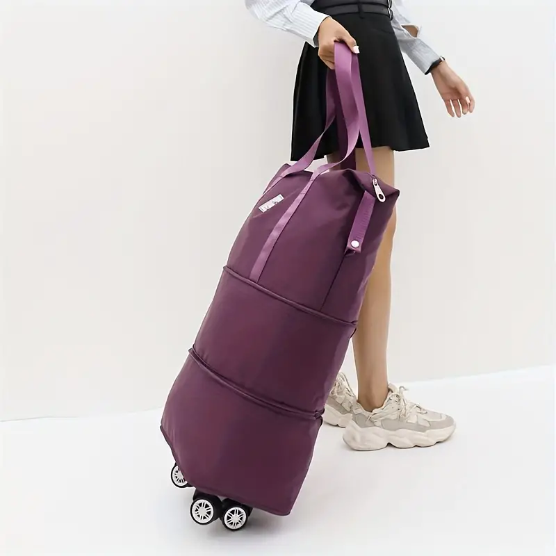 Erweiterbare Reisetasche mit abnehmbaren Rädern, große Einkaufstasche, Handtasche, Geldbörse